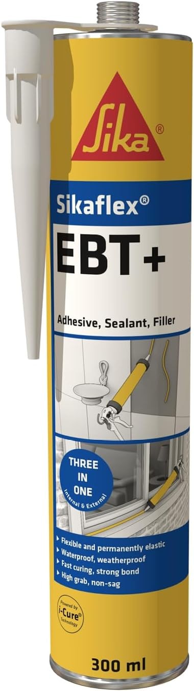 Sika Sikaflex EBT+ Adhesive, Sealant and Filler, Black, 300 ml