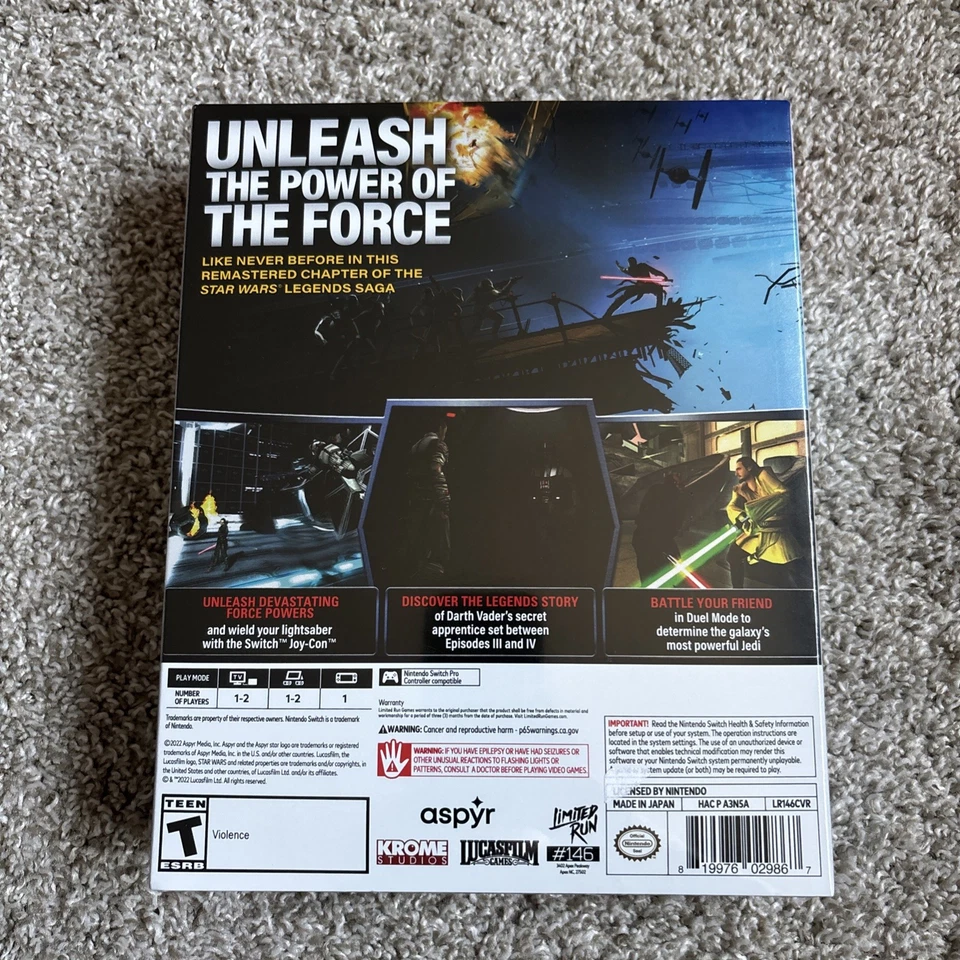 Star Wars: The Force Unleashed Premium Edition (Nintendo Switch, 2022) BRAND NEW - Image 2 of 3