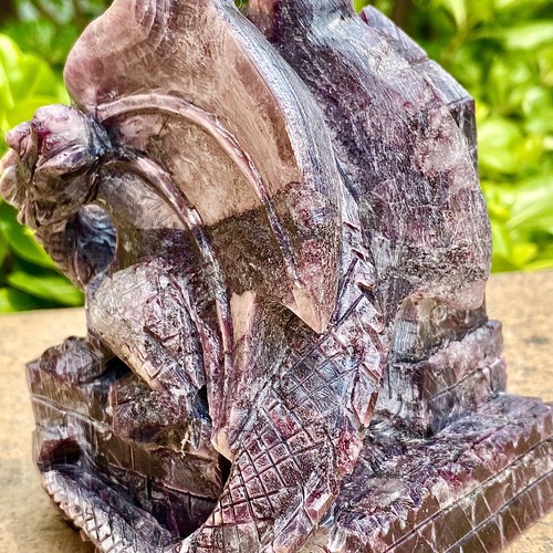 3.37LB Pink purple carved crystal | Hand carved goddess | Spiritual healing - 第 14/17 張圖片