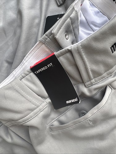 NWT Marucci Mens Sz Large Tapered Fit Baseball Pants NEW Gray MAPTEXL-GY-AL - Picture 4 of 8