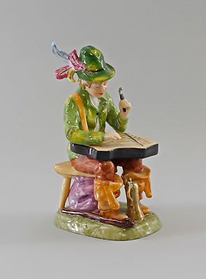 9997053 Porcelain Figurine Bettler-Musikant with Zither Ernst Bohne & Sons H19cm