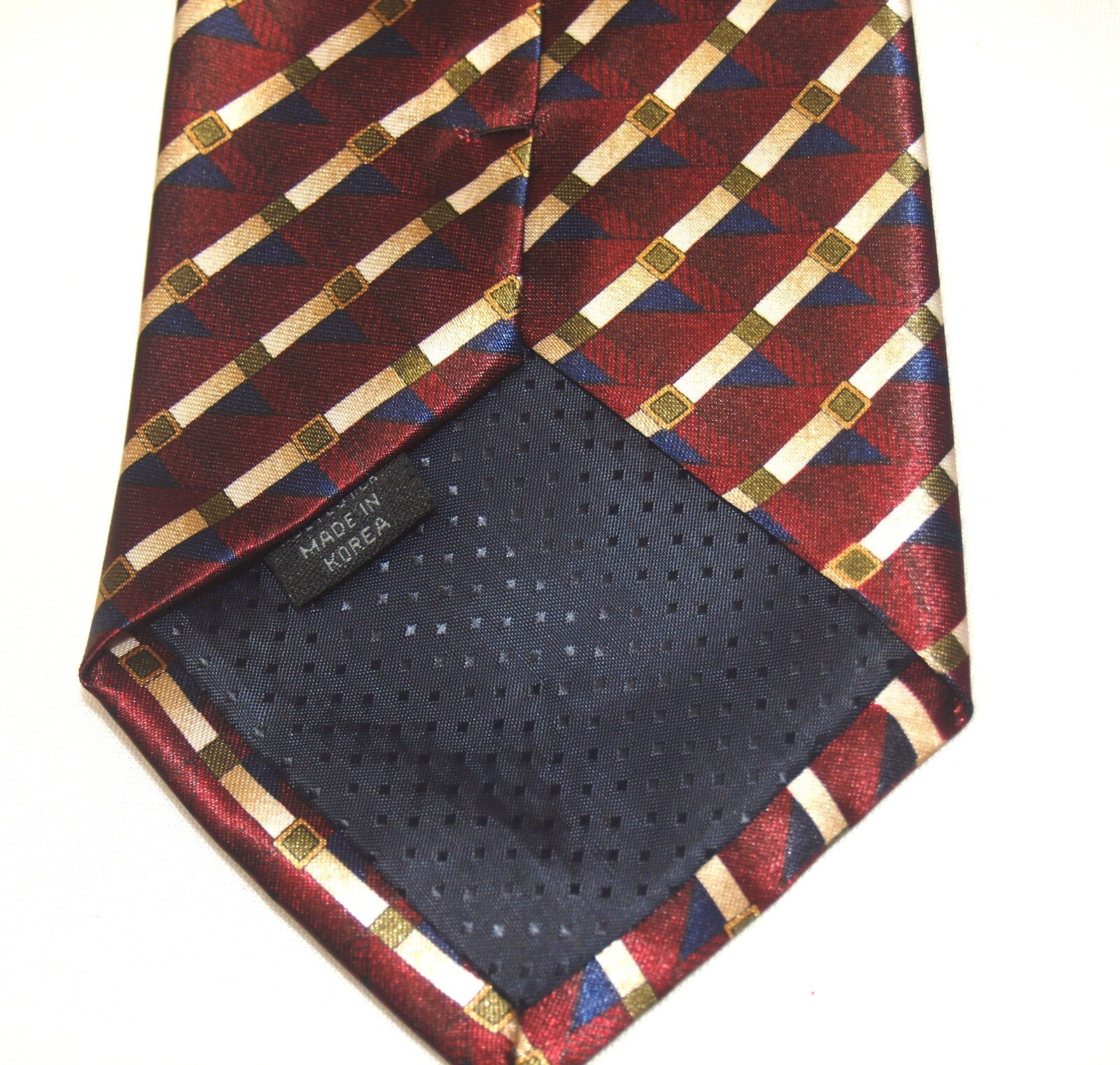 Modern Elements Brown Tie Multicolor Geometric Po… - image 6