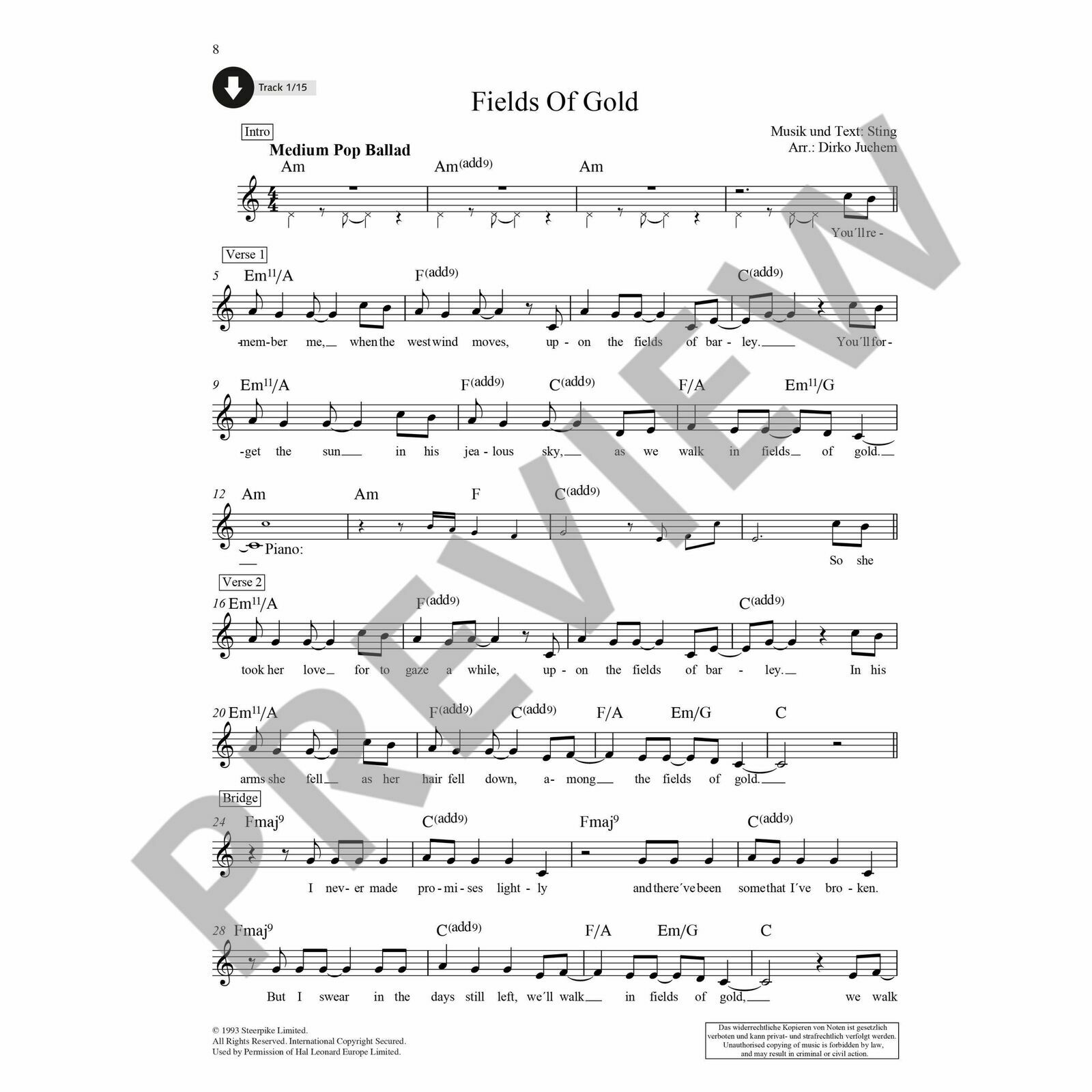 Thumbnail - Classic Pop Ballads Für Alt-saxophon Mit Online-audio Portofrei Vom