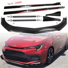 Front Rear Bumper Lip Spoiler Splitter Body Kit Side Skirt For Toyota Corolla SE