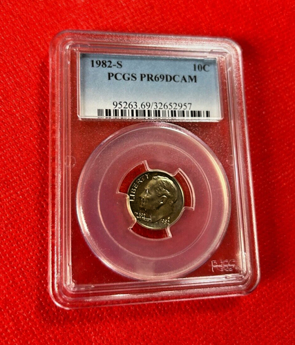 1982 S US 10 CENTS PCGS PR69DCAM