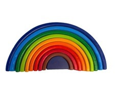 10 Teiliges Holzspiel Regenbogen Holzklötze Holz Bogen Kinder Pädagogisch Spiel
