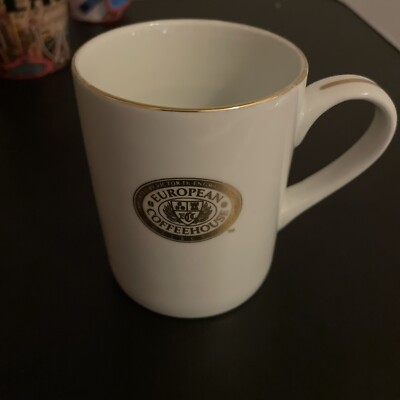European Coffeehouse Collection Gold Emblem Mug - Pre-Owned