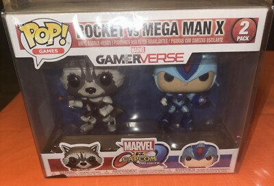 Funko Pop!: Marvel Versus Capcom - 2 Pack - Rocket vs Mega Man X - with Case NEW