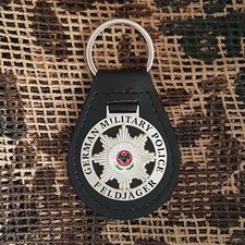Hundemarke Feldjäger Leder Schlüsselanhänger # MP # Militärpolizei