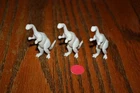 Herd of Three Vintage Marx Light Gray Plateosaurus's Dinosaurs - MPC, Timmee