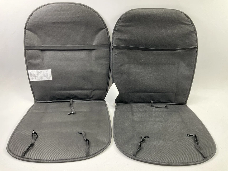(2) Cojines de asiento de cuero simulado gris negro Pilot Automotive SC278G universales Foto 2 de 4