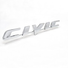 Civic Emblem Logo Badge Fits Honda Chrome Sticker Abs Plastic - Premium Adhesive