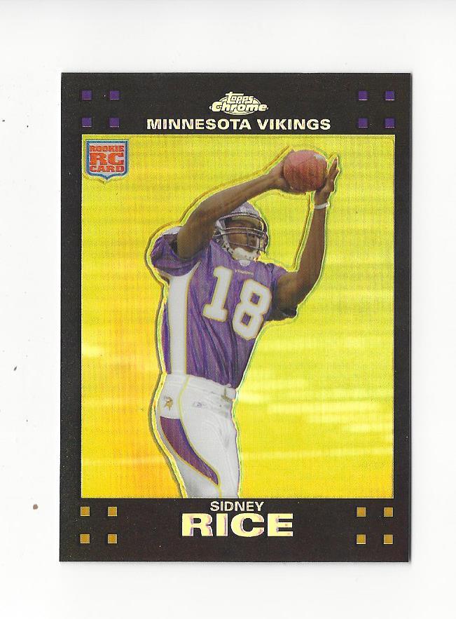 2007 Topps Chrome Refractor #TC204 Sidney Rice Rookie Vikings