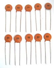 68pF 50V Type NP0 Ceramic Disc Capacitor: Ideal for RF Circuits. Lots of 10