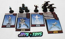 Lot of 10 WOTC Star Wars Miniature Jedi with Cards