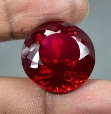 A  Painite Round Cut 10-12 Ct Natural Myanmar Red EGL Certified Loose Gemstone