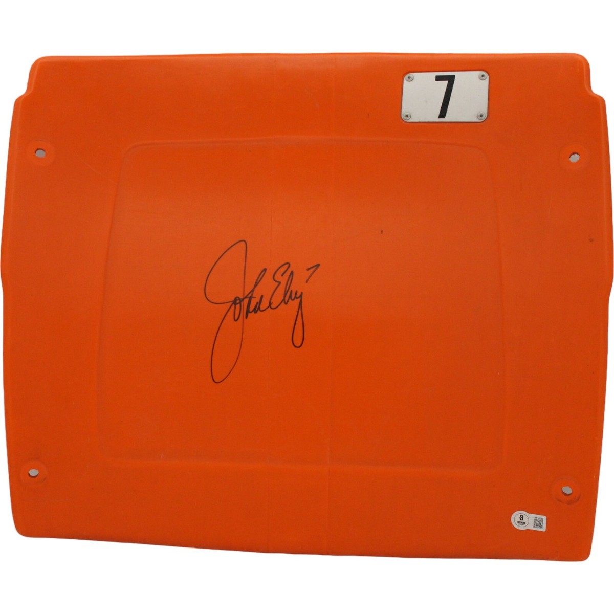 John Elway Autographed/Signed Denver Broncos Seat Back Beckett