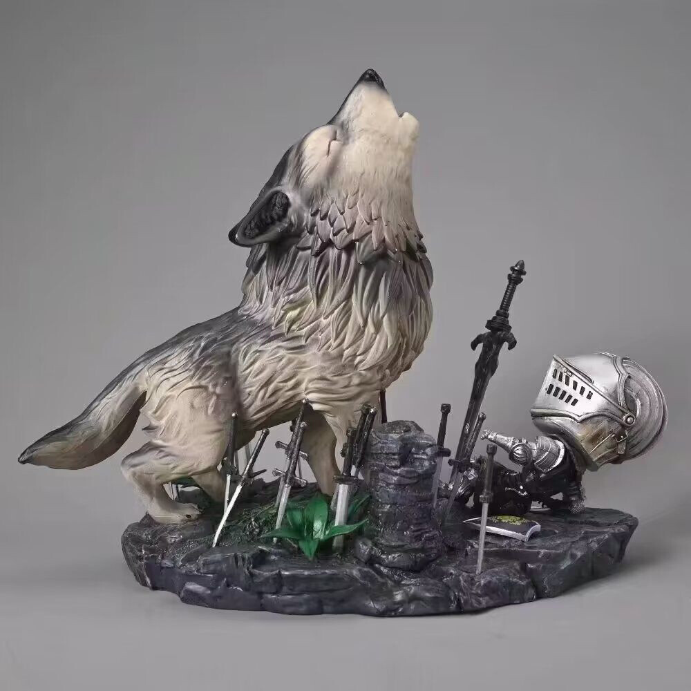 Anime DARK SOULS Gran Lobo Gris Sif Estatua Figura Modelo Juguete En Caja Regalo