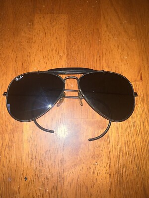 1990s Vintage Rayban Aviator Sunglasses Black | eBay