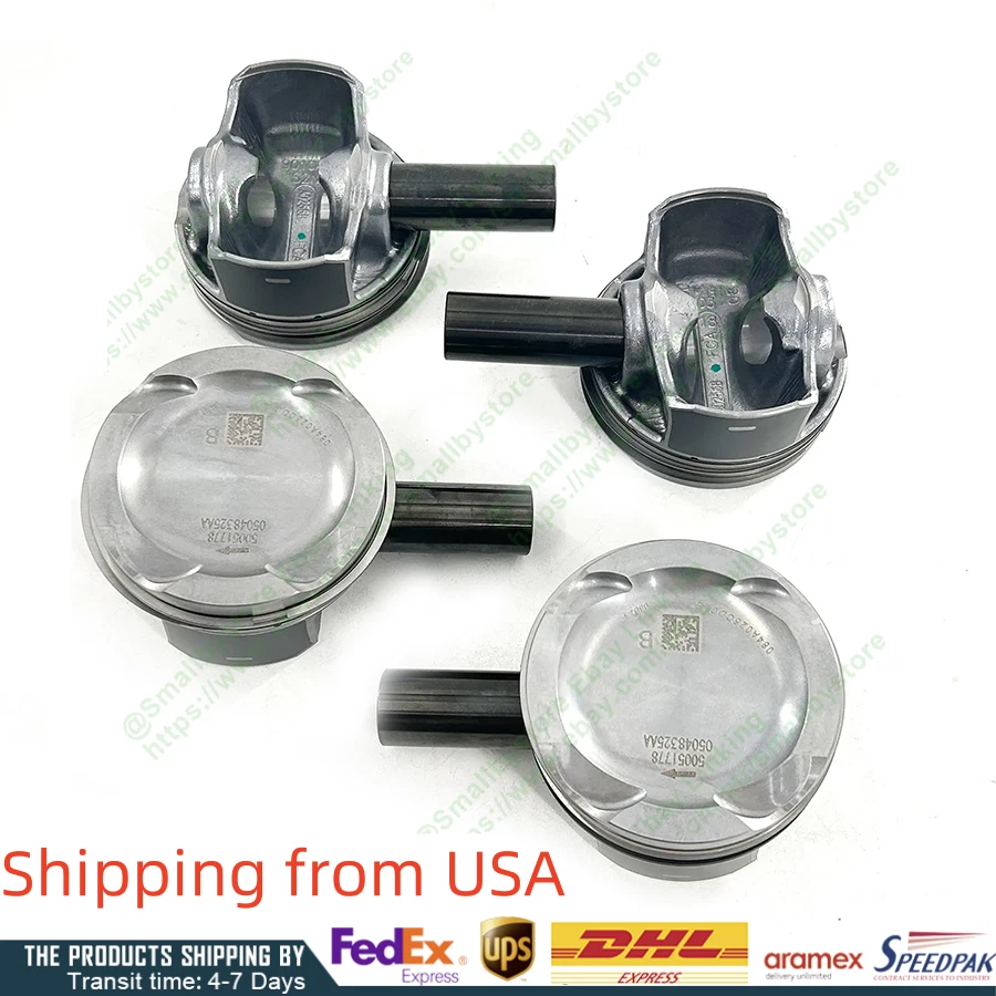 Juego de pistones con anillo OEM 4 piezas para Jeep Wrangler Campass 2.0T Grand Cherokee 2.0T Foto 3 de 4