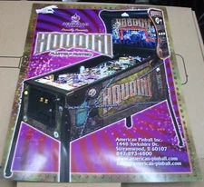 American pinball  Houdini FACTORY ORIGINAL double sided PINBALL FLYER good 