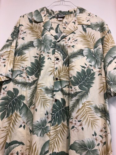 Vintage Aloha Republic Flowers And Palms Hawaiian Shirt Size XL Made In Hawaii - Picture 4 of 8