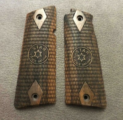 Star Super B Turkish Walnut Grips. Diamond Checkered. Handmade. US Based Seller