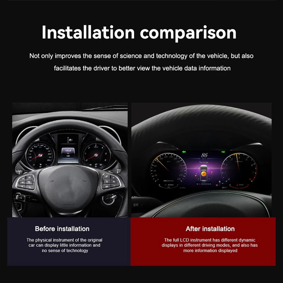 Painel medidor de velocidade de carro digital para Mercedes Benz ML GL R G GLS classe - Imagem 4 de 4