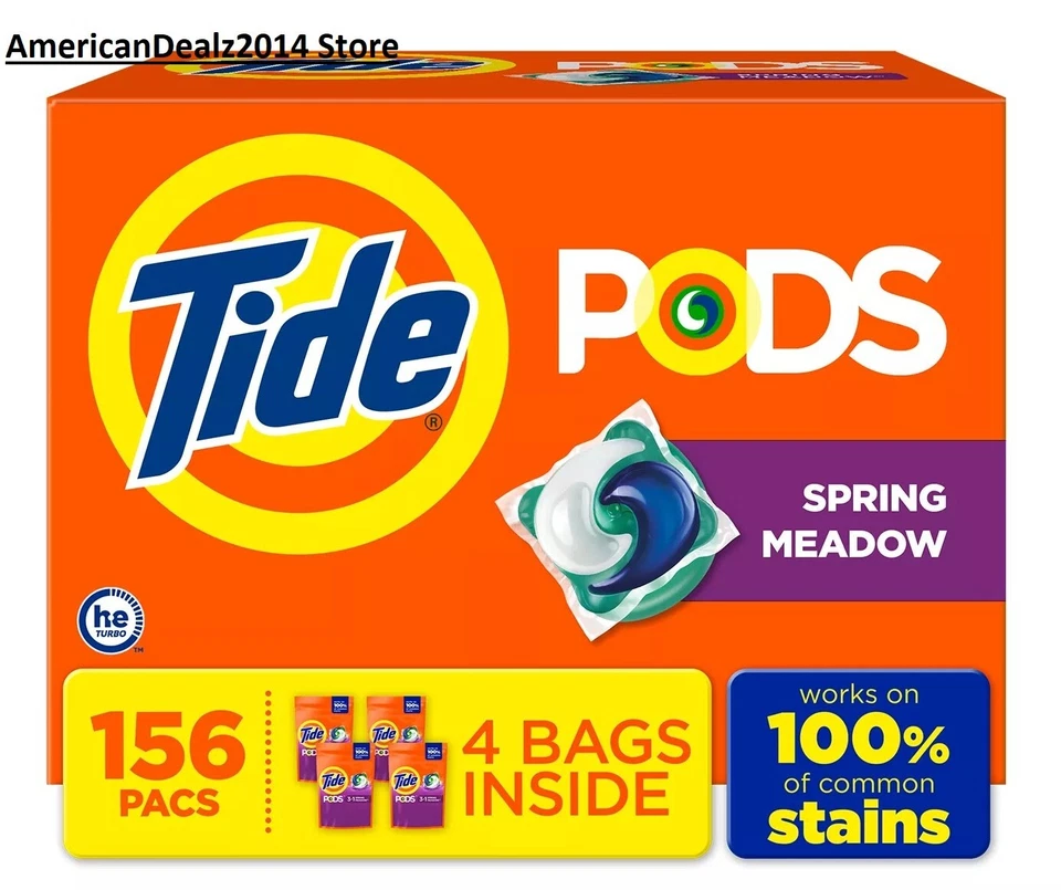 Paquetes de detergente para ropa Tide PODS, Spring Meadow, 156 ct -- ¡ENVÍO GRATUITO!! Foto 3 de 4