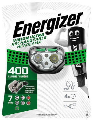 Energizer Pro+ Headlight LED VISION ULTRA Rechargeable dimmbar - 400 Lumen