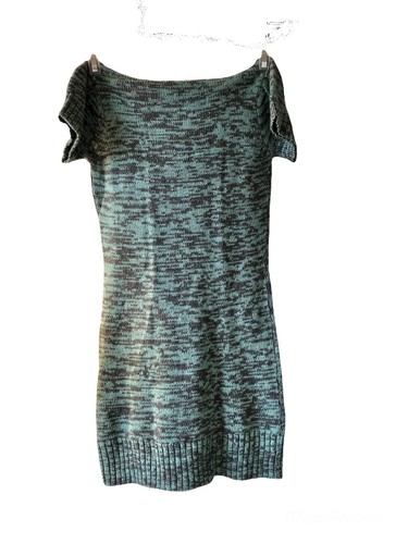 Love @ First Sight Girls Winter Knit Dress Metallic Sparkle Green Gray Sz S 7/8 - Picture 3 of 8