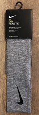 Nwt Nike Dri-Fit Head Tie Adult Unisex Charcoal/Heather Grey/Black