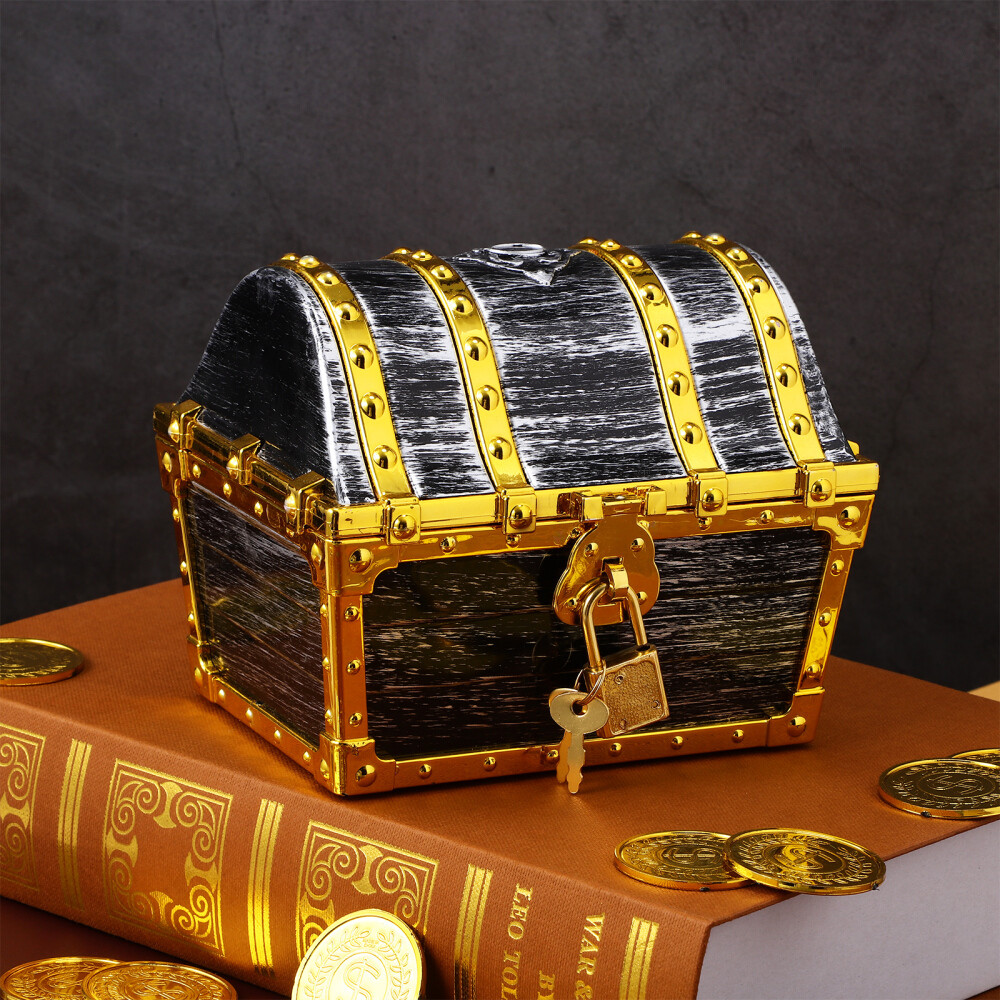 宝箱　小　treasure chest / treasure box Pirate Treasure Chest Decoration Multifunction Adventurous