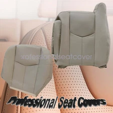 For 2003 2004 2005 2006 GMC Yukon Driver Bottom Top Replacement Seat Cover Tan