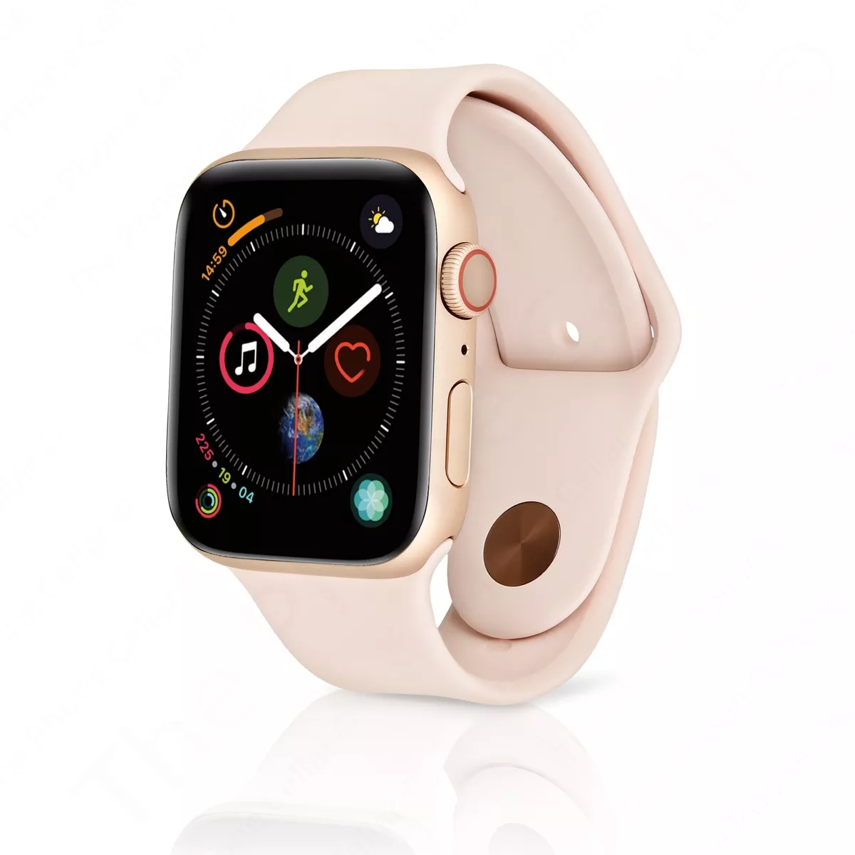 Apple Watch Series 4 44mm Gold Aluminum Case Pink Sand Sport Band