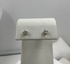 NEW Stuller 14K Yellow Gold .35tcw Natural Diamond Stud Screw Back Earrings
