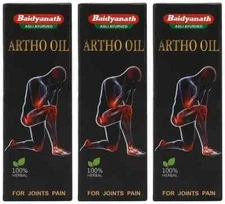 Baidyanath Artho Oil 100ml (Pack of 3) 100% Herbal Ayurvedic Joints Wellness