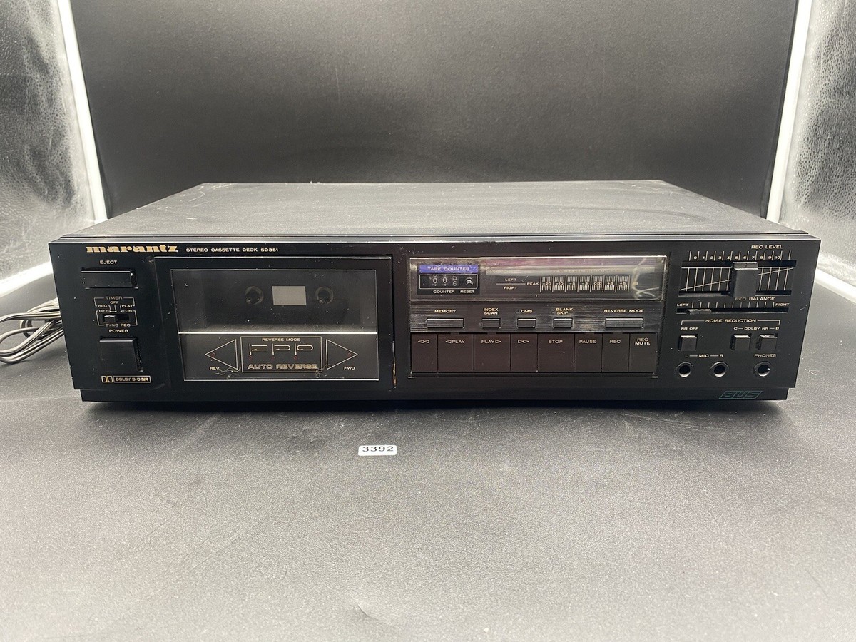 Marantz SD 351 Stereo Cassette Deck Vintage, No Remote, Tested