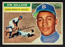 1956 Topps Baseball #280 Jim Gilliam Brooklyn Dodgers