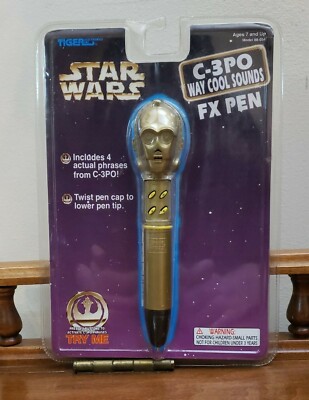 Tiger 1997 Star Wars C-3PO Way Cool Sounds FX Pen NEW