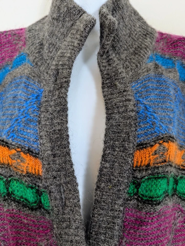 Suéter Mohair Vintage Escada Margaretha Ley Manga Longa Tamanho 38 W Alemanha Década de 1980 - Imagem 2 de 4