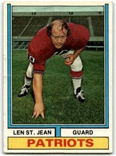 1974 TOPPS LEN ST. JEAN NEW ENGLAND PATRIOTS #103