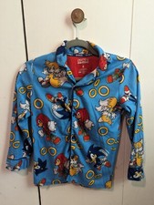Sonic The Hedgehog including Tails and Knuckles Sega Pajamas Size 8