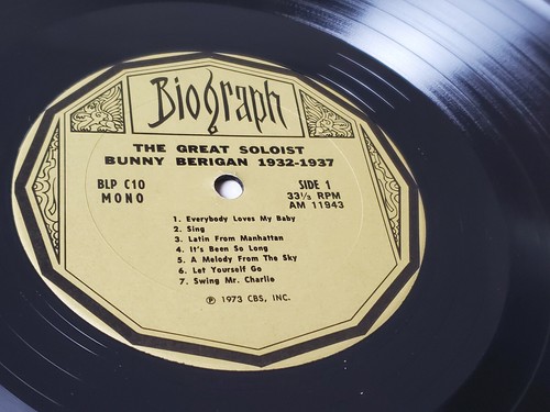 VG Bunny Berigan – The Great Soloists (1973) Biograph – BLP-C10 LP, US - Imagen 3 de 3
