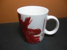 Starbucks 2014 Red and Gold Holiday Christmas Mug Cup 12 oz VG Used Cond.