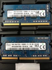 2 Hynix PC3-12800 (DDR3-1600) 2 GB UDIMM 1600 MHz PC3-12800 DDR3 SDRAM Memory...
