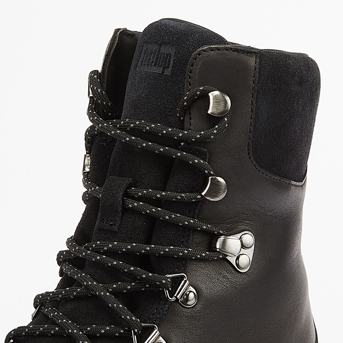 FitFlop NeoDHyker Leather Women's Black Boots eBay