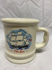 VTG Old Spice Shaving Mug Scuttle Cup "The Grand Turk" Ship Stars Stripes