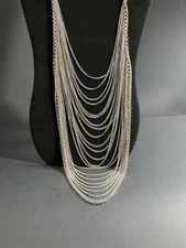 KH Studio Beautiful Metal Multi Strand Necklace.