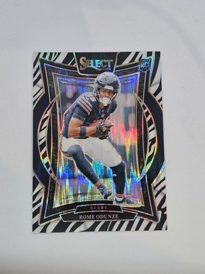 2024 Panini Select - Concourse Rome Odunze #3 Zebra Shock Prizm